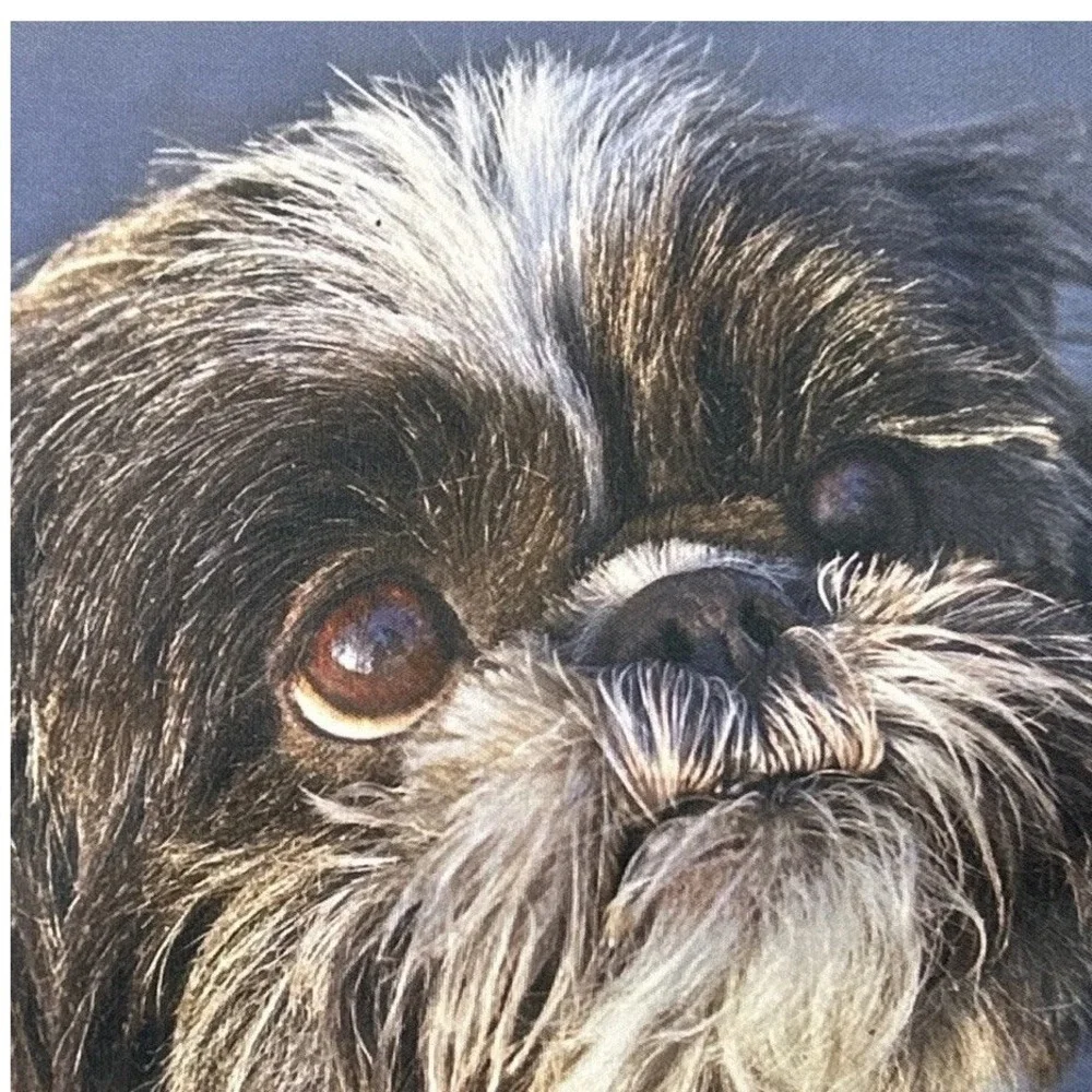 CafePress Shih Tzu Dog Photo Print Throw Pillow COVER ONLY Black Square Decor